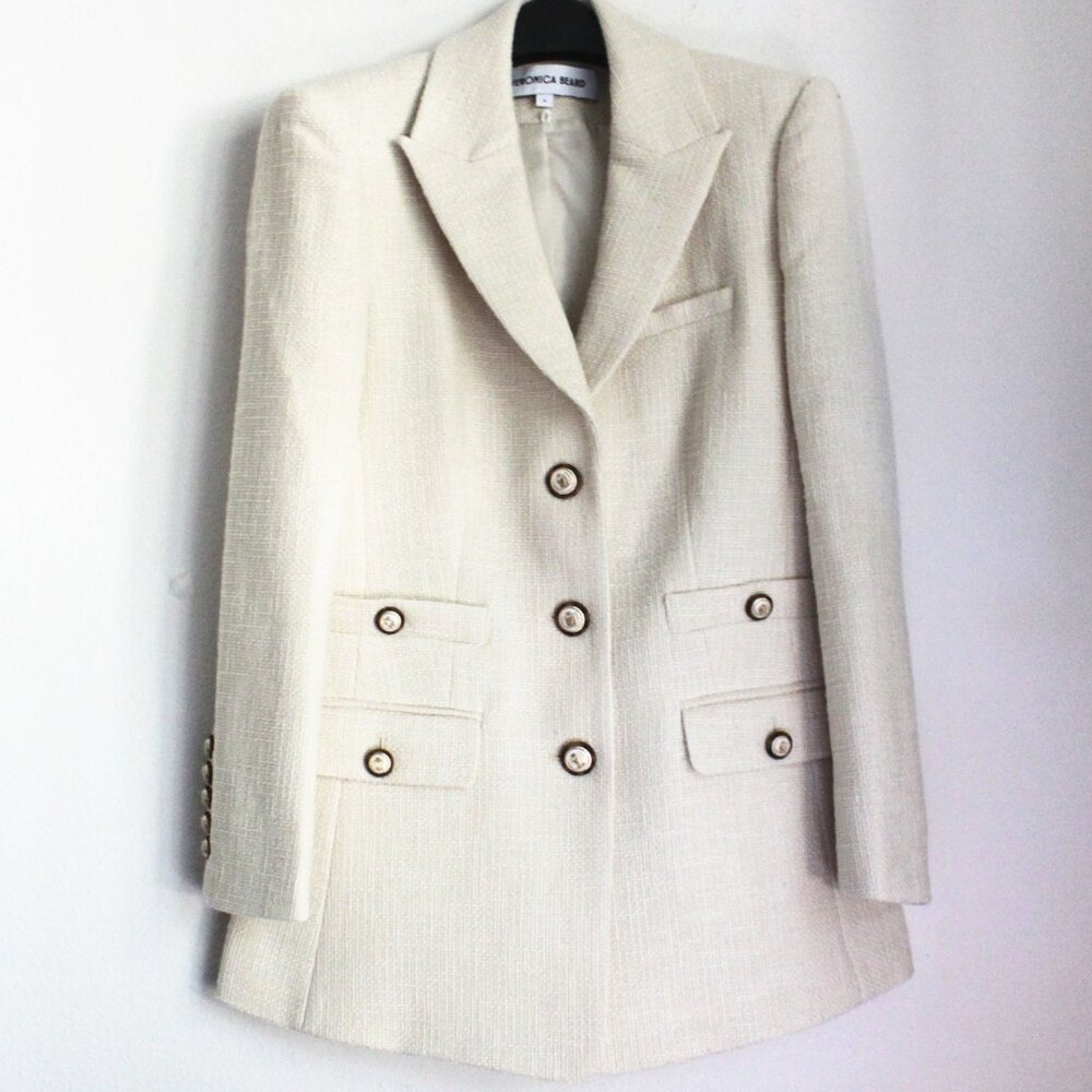 Veronica Beard Single-breasted Blazer, Terre Cotton Dickey Jacket, Size 6, NEW - Picture 2 of 10
